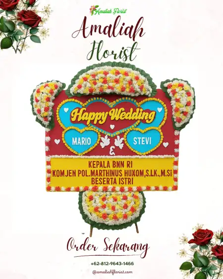 Papan Bunga Pernikahan Somopuro